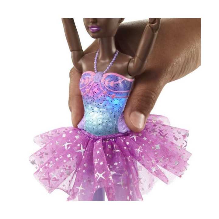 Barbie svítící magická baletka s fialovou sukní