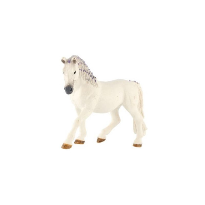 Kůň domácí bělouš zooted plast 13cm v sáčku