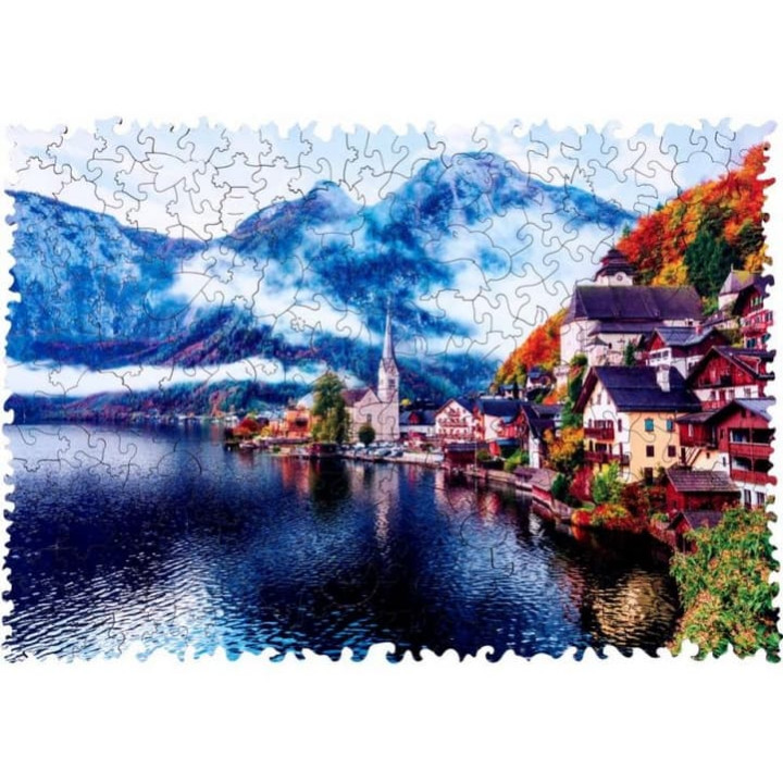 Dřevěné barevné puzzle - Halštatské jezero