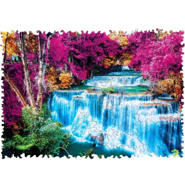 Dřevěné barevné puzzle - Barevný vodopád