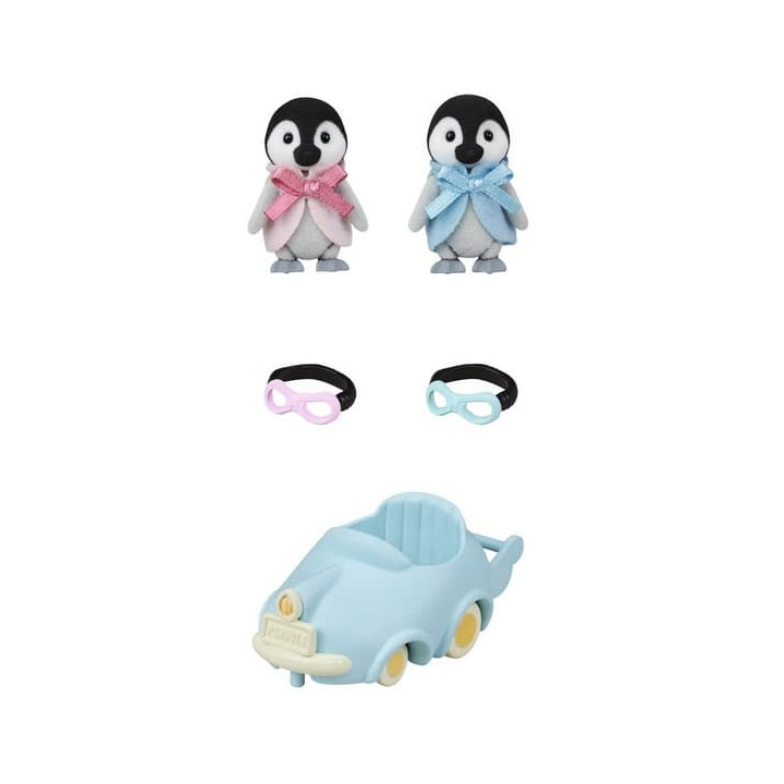 Sylvanian Families Baby tučňáci dvojčata s autíčkem