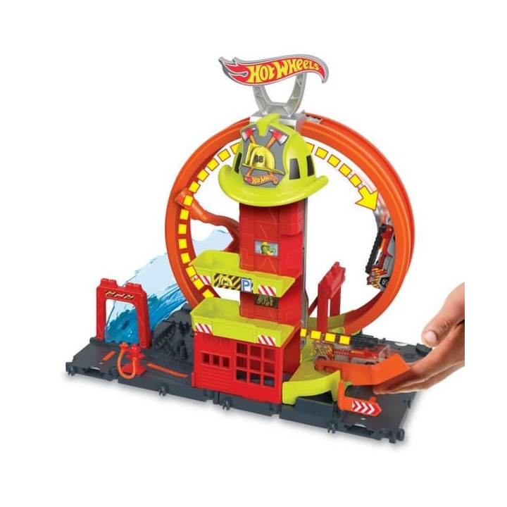 Hot Wheels City Super hasičská stanice se smyčkou