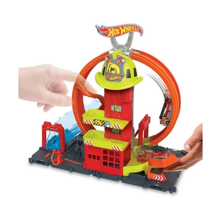 Hot Wheels City Super hasičská stanice se smyčkou