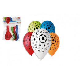 Balonek/Balonky nafukovací fotbal 12'' průměr 30cm 5ks v sáčku