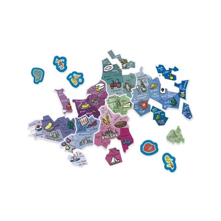 Jeujura Magnetická mapa Francie
