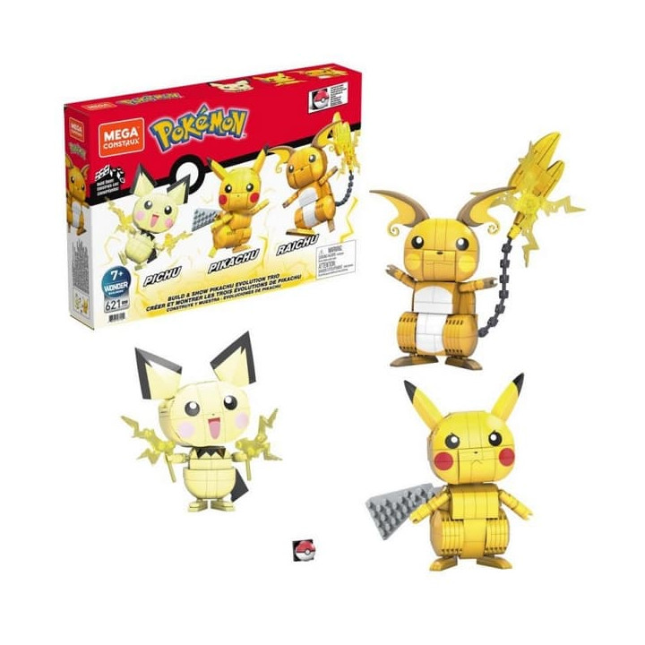 Mega Construx - postav a vystav si Pikachu a jeho vývojové trio