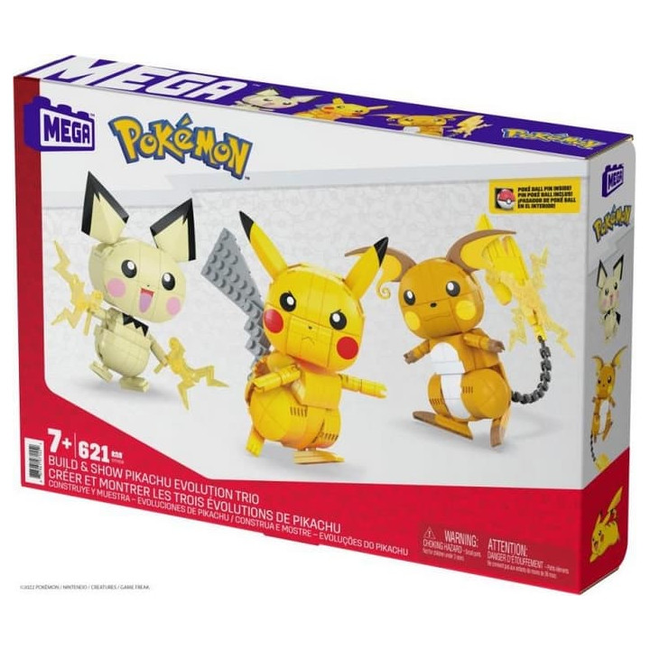 Mega Construx - postav a vystav si Pikachu a jeho vývojové trio