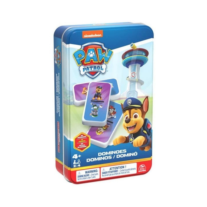 Paw Patrol - domino v plechové krabičce