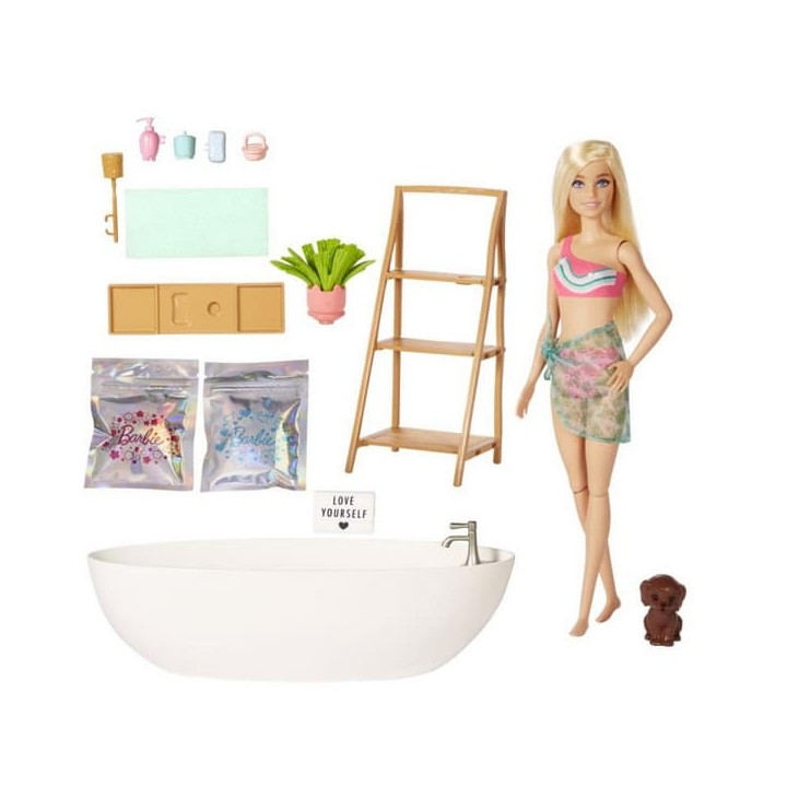 Barbie® panenka a koupel s mýdlovými konfetami - blondýnka