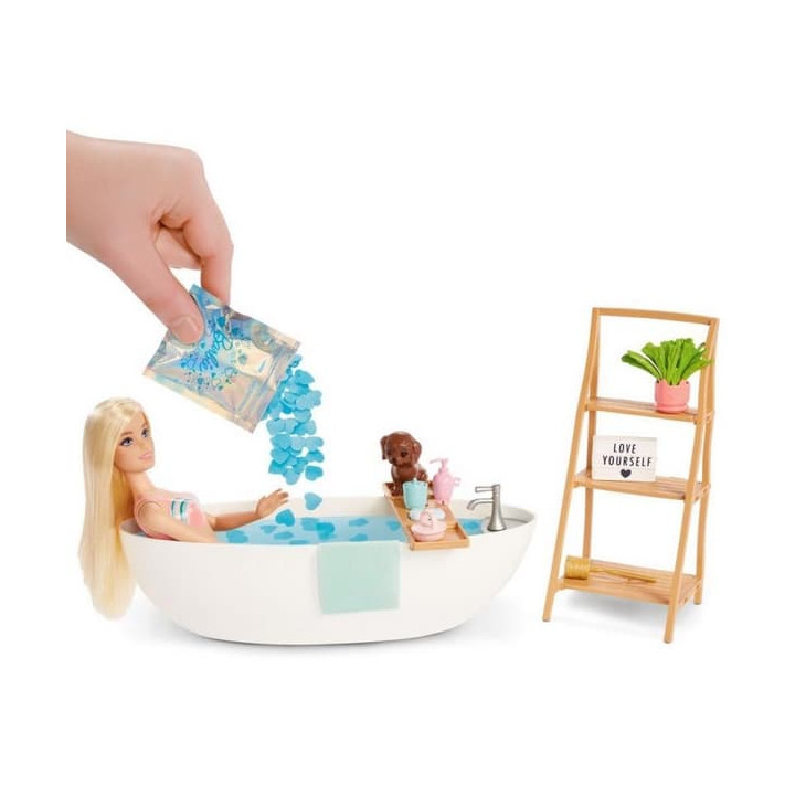 Barbie® panenka a koupel s mýdlovými konfetami - blondýnka