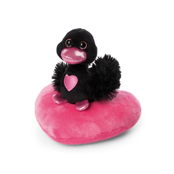 NICI plyš Love Černá labuť se srdíčkem 10cm, GREEN