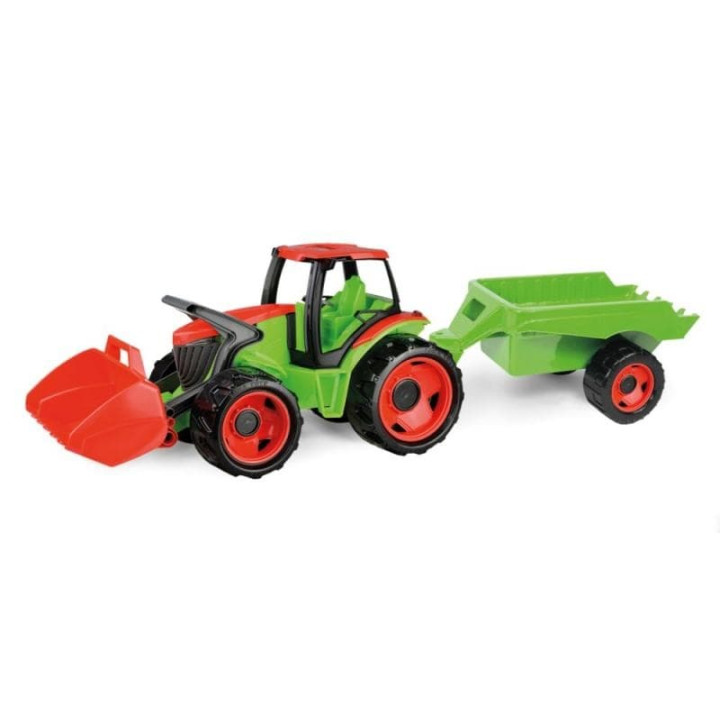 Lena Traktor se lžící a s vozíkem, červeno zelený