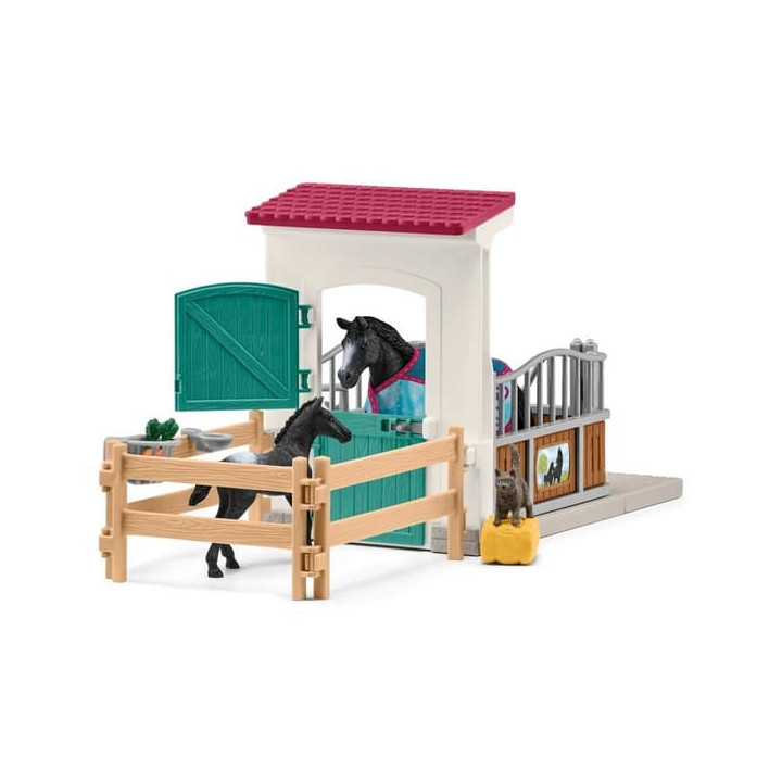 Schleich 42611 Box pro koně s klisnou a hříbětem