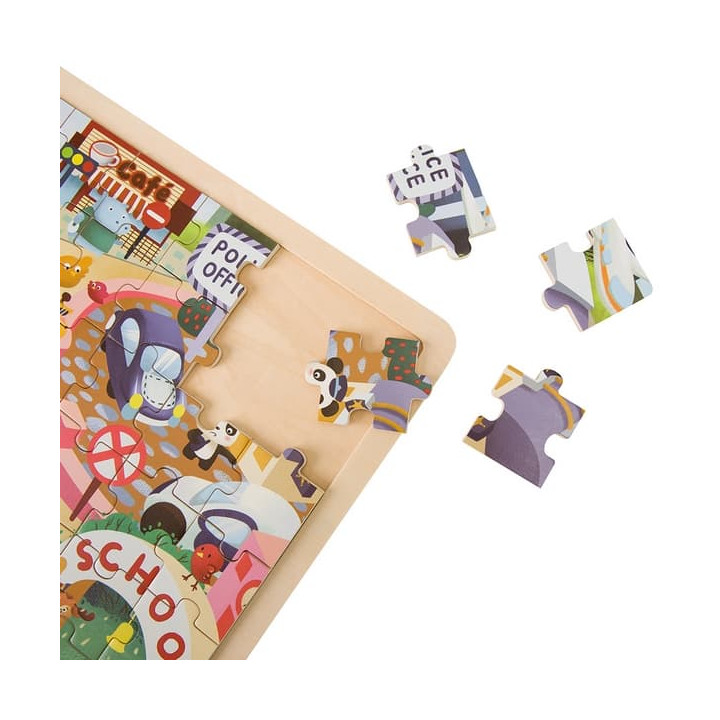 Classic World Puzzle město zvířat