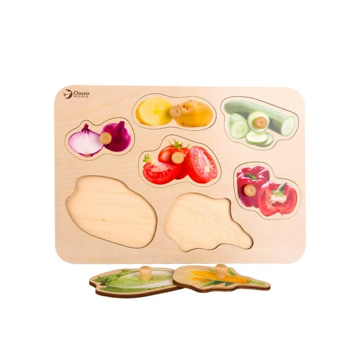Classic World Puzzle s úchyty zelenina
