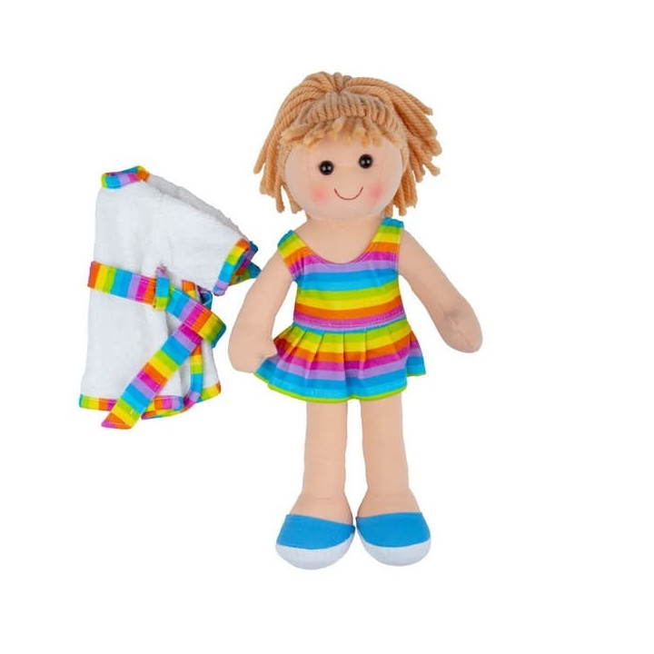 Bigjigs Toys Látková panenka Michelle 34 cm