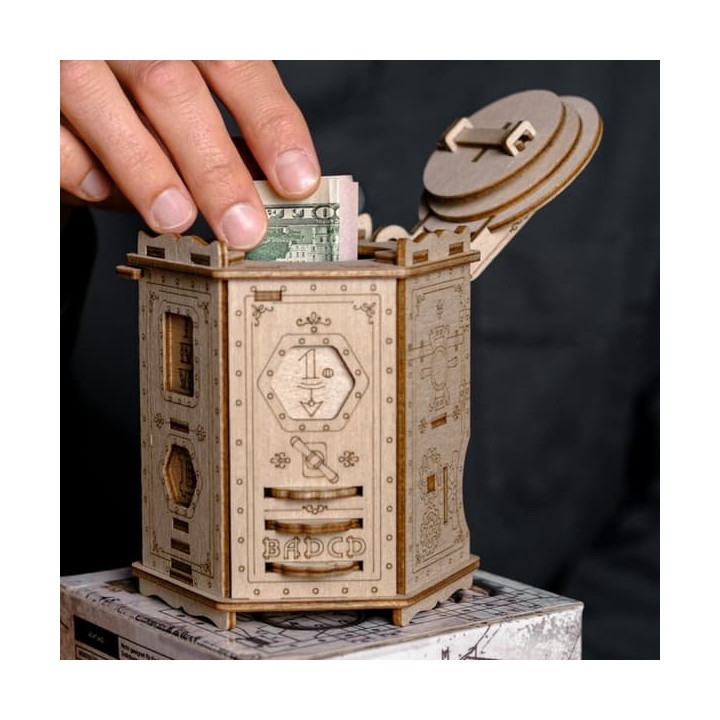 EscapeWelt 3D dřevěná mechanická skládačka hlavolamu Fort Knox Pro