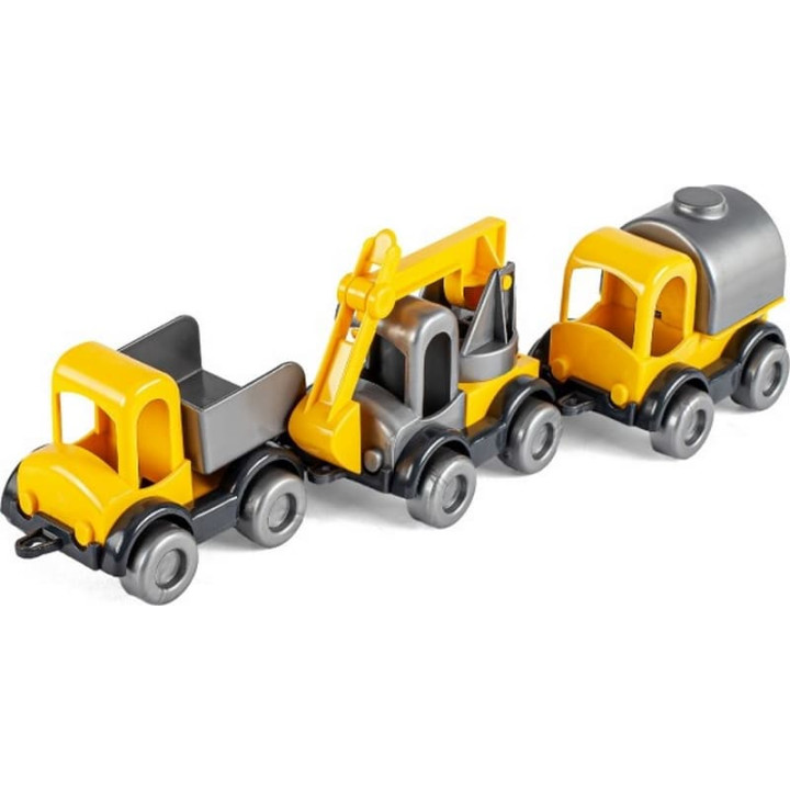 Auto stavební Kid Cars 3ks plast 10cm v krabičce 12m+ Wader