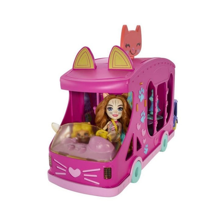 ENCHANTIMALS KOČIČÍ MÓDNÍ OBCHOD NA KOLECH HERNÍ SET