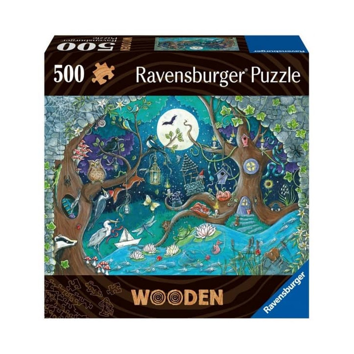 Dřevěné puzzle Kouzelný les 500 dílků