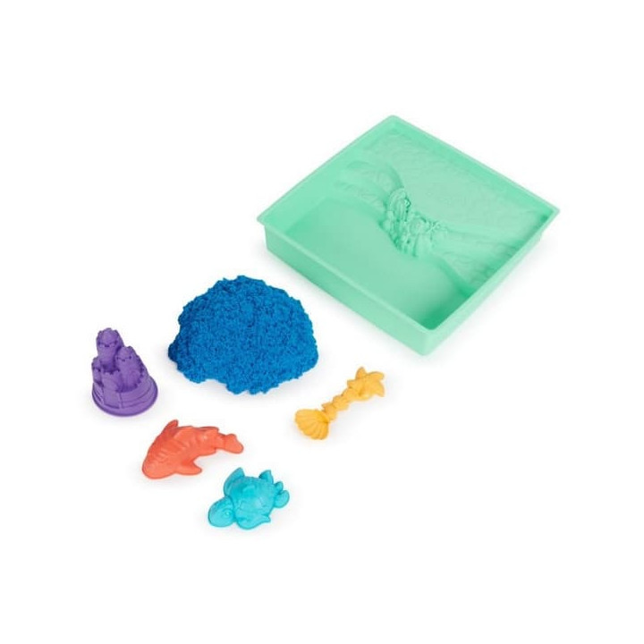 KINETIC SAND KRABICE TEKUTÉHO PÍSKU S PODLOŽKOU MODRÁ