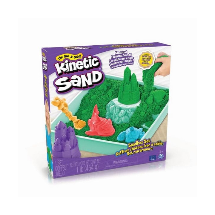 Kinetic sand krabice tekutého písku s podložkou zelená barva