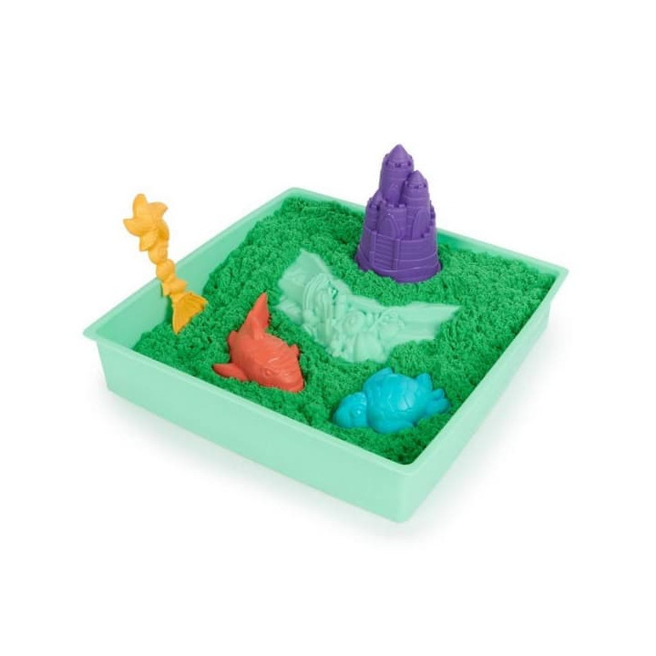 Kinetic sand krabice tekutého písku s podložkou zelená barva