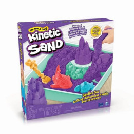 Kinetic sand krabice tekutého písku s podložkou fialová barva