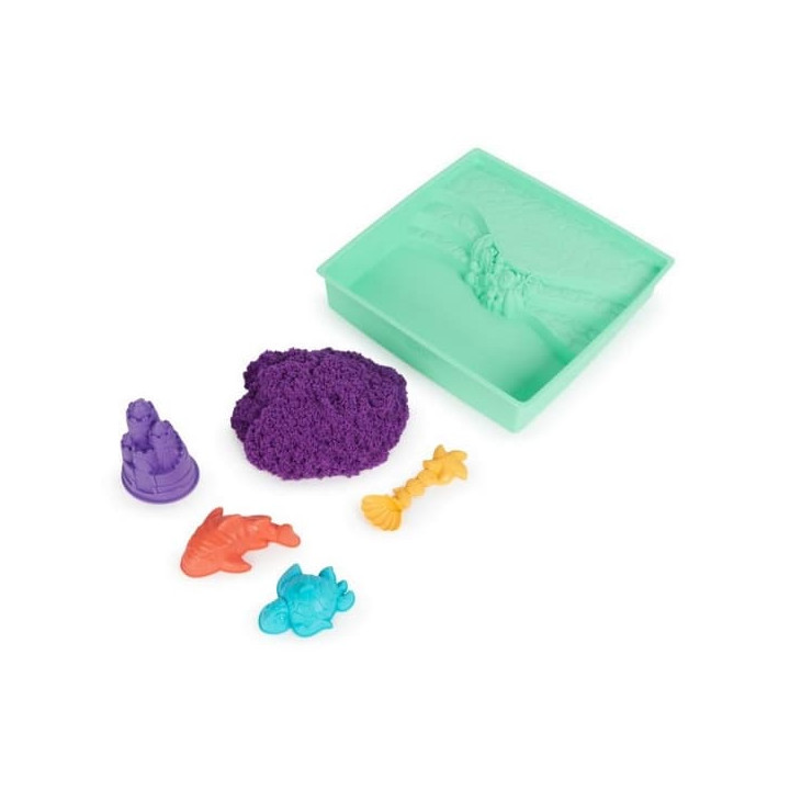 Kinetic sand krabice tekutého písku s podložkou fialová barva