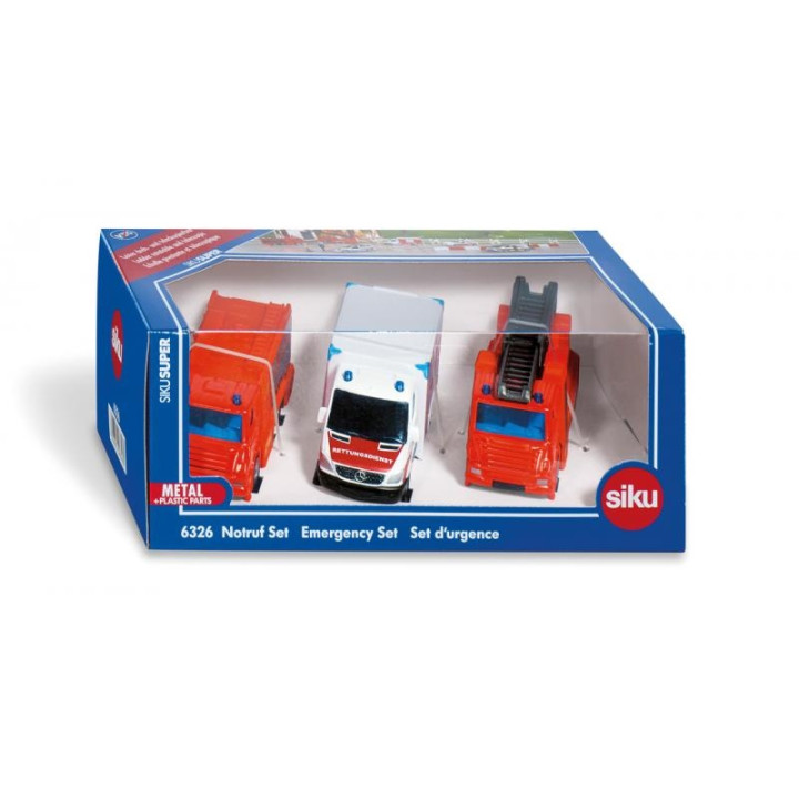 Siku Super 6326 - set záchranářská vozidla 3ks