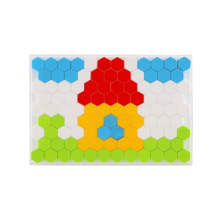 Mozaika klobouček 2,5cm hladká plast 127ks v krabici