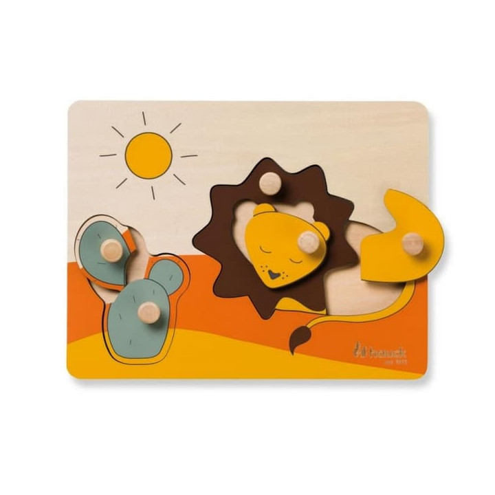 Dřevěné puzzle - Lev