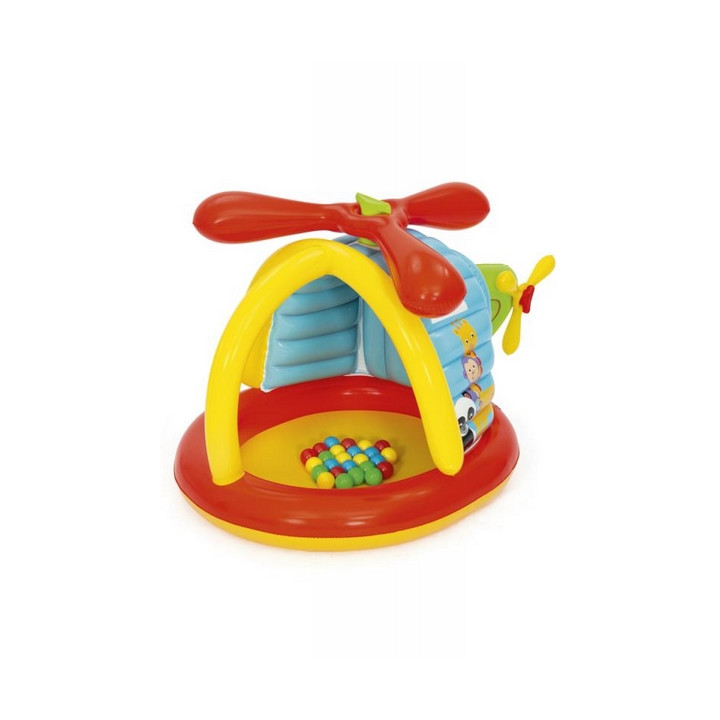 Nafukovací hrací centrum Fisher Price - Helikoptéra s míčky 155x102x91cm