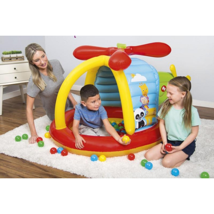 Nafukovací hrací centrum Fisher Price - Helikoptéra s míčky 155x102x91cm