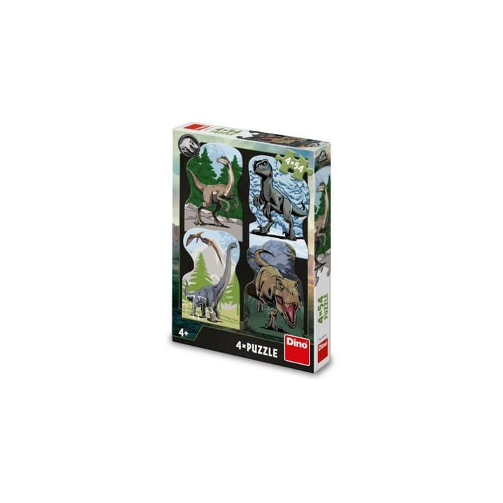 Puzzle Jurský svět 4 x 54 dílků