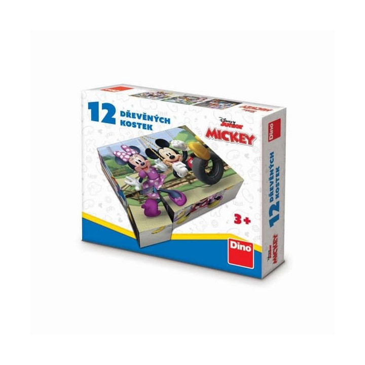 MICKEY A MINNIE 12 Dřevěné licenční kostky