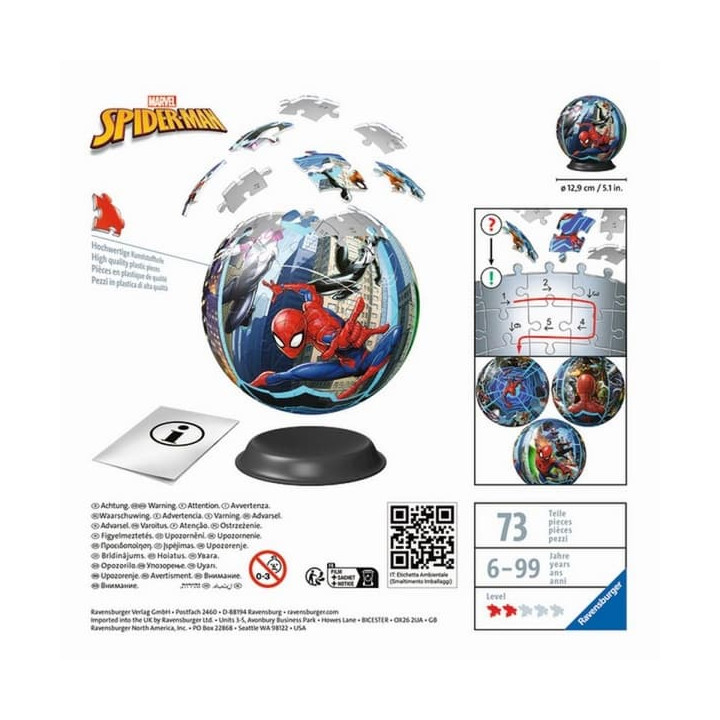 Ravensburger: Puzzle-Ball Spiderman 72 dílků
