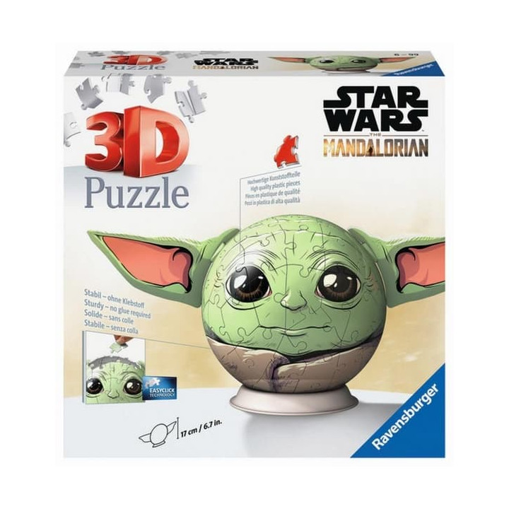 Ravensburger: Puzzle-Ball Star Wars: Baby Yoda s ušima 72 dílků