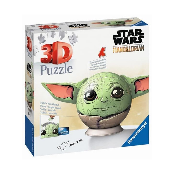 Ravensburger: Puzzle-Ball Star Wars: Baby Yoda s ušima 72 dílků