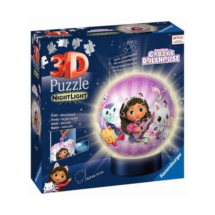 Ravensburger: Puzzle-Ball Gabby’s Dollhouse 72 dílků (noční edice)
