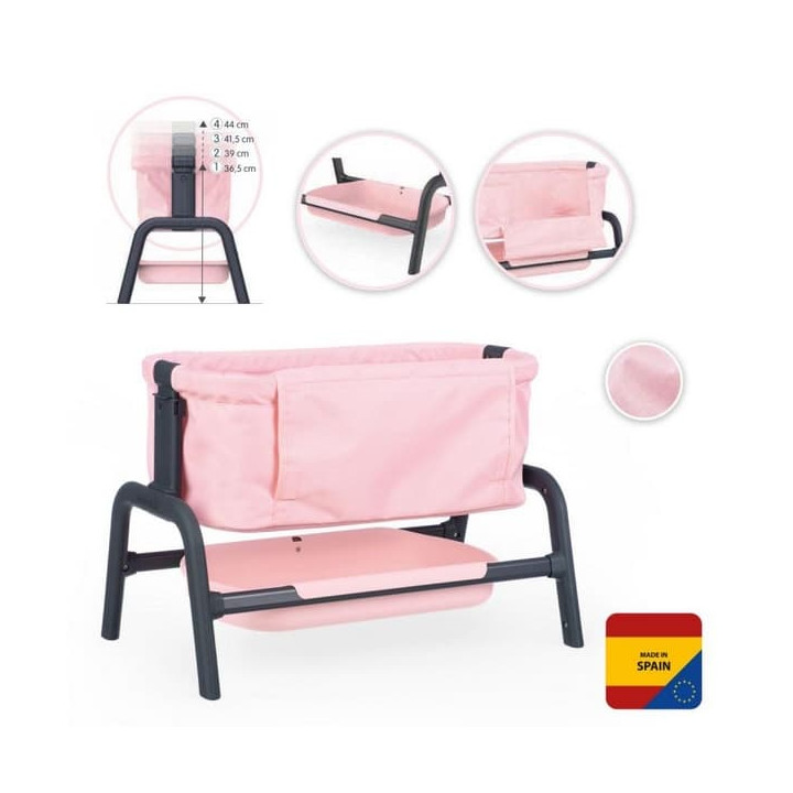 Postýlka Maxi Cosi světle růžová pro panenky