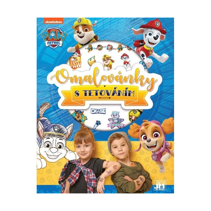 Omalovánky s tetováním A4 Tlapková patrola/Paw patrol v sáčku