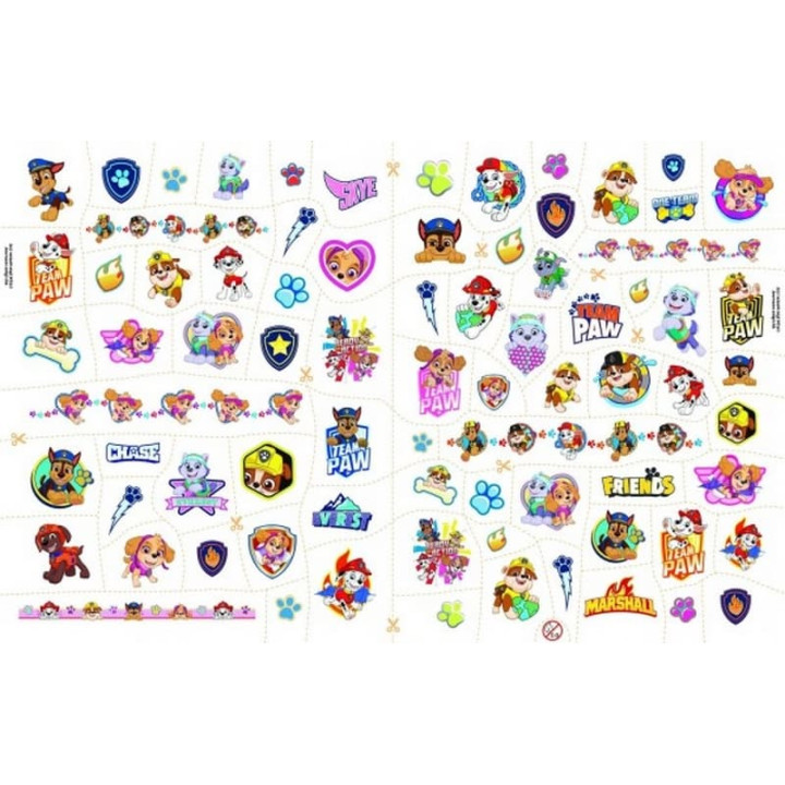 Omalovánky s tetováním A4 Tlapková patrola/Paw patrol v sáčku