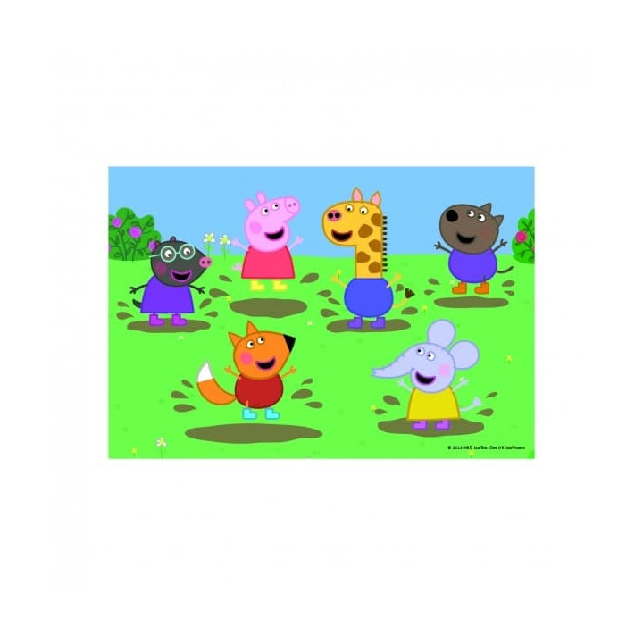 Puzzle 2v1 Prasátko Peppa/Peppa pig a kamarádi 2x48 dílků v krabici