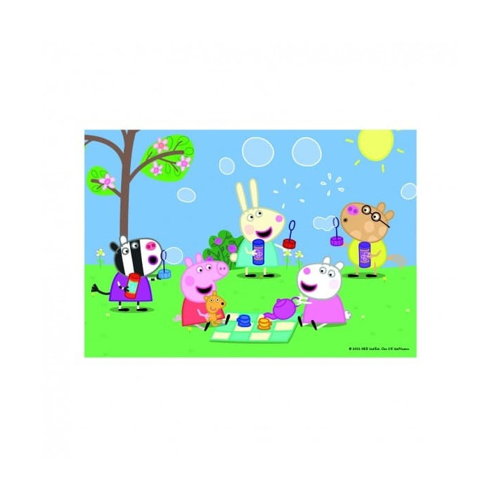 Puzzle 2v1 Prasátko Peppa/Peppa pig a kamarádi 2x48 dílků v krabici