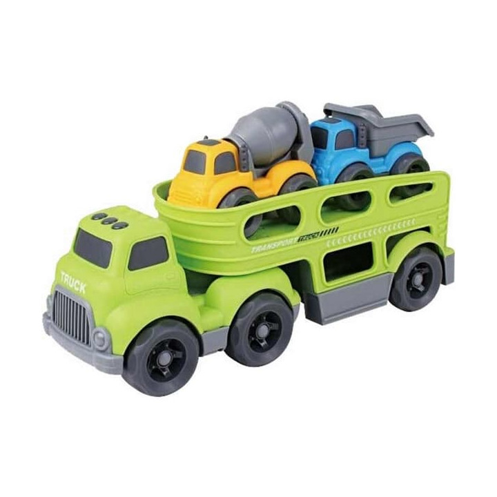 Bavytoy Set truck s autíčky zelený