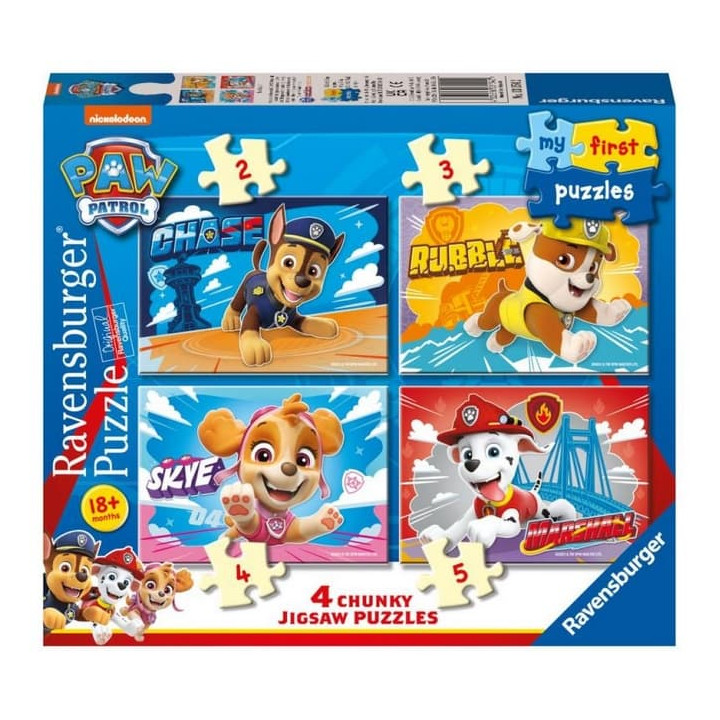 Moje první puzzle Tlapková patrola 2/3/4/5 dílků Paw Patrol