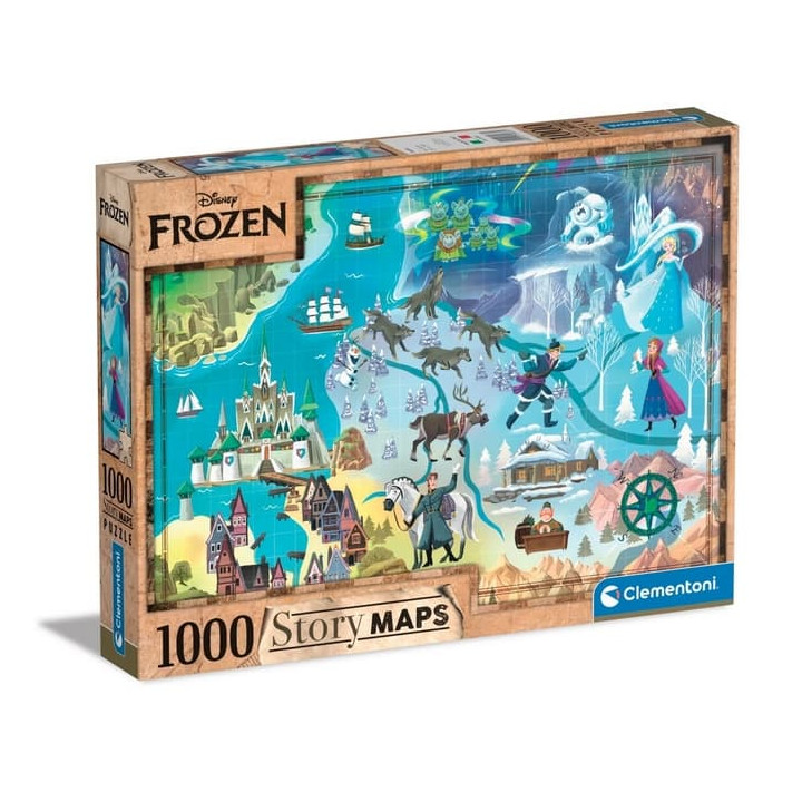 Puzzle 1000 dílků Disney Mapa - Frozen