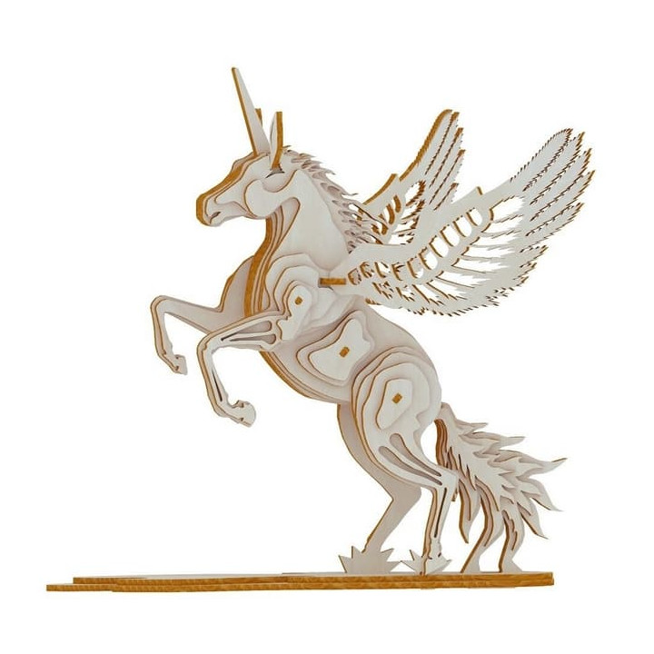 Woodcraft Dřevěné 3D puzzle Jednorožec