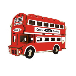 Woodcraft Dřevěné 3D puzzle Doubledecker